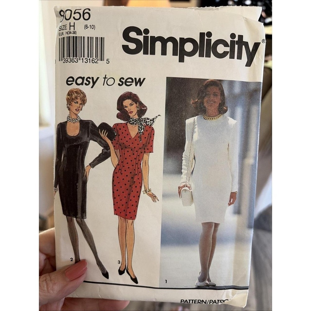 Simplicity 8056 Sewing Pattern Misses Petite Dress Size 8 Cut Complete 1992